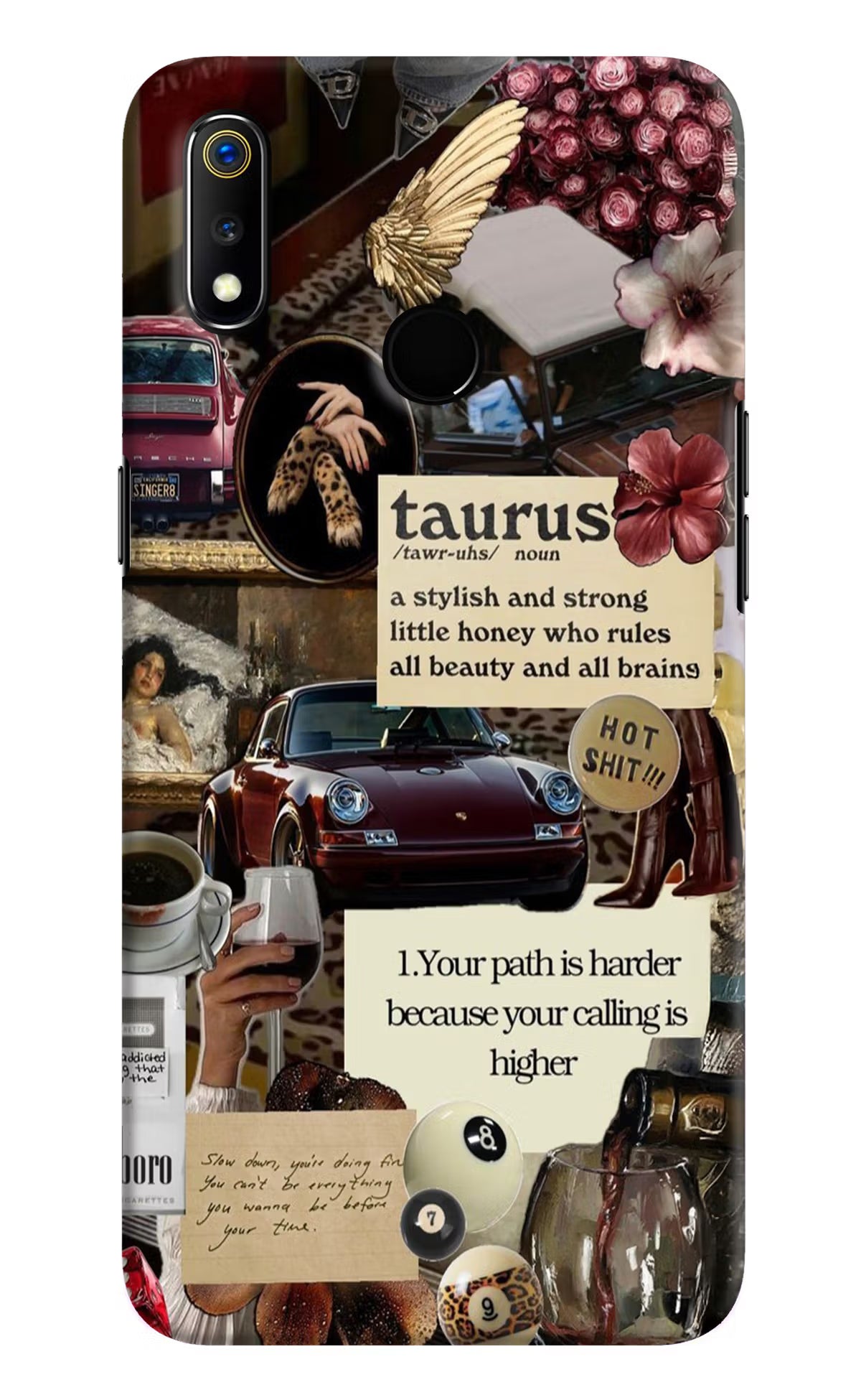 Taurus Zodiac Realme 3 Hard Case Back Cover by Casekaro