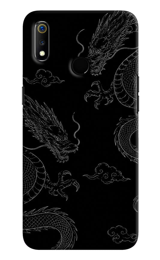 Twin Dragons Realme 3 Hard Case Back Cover by Casekaro