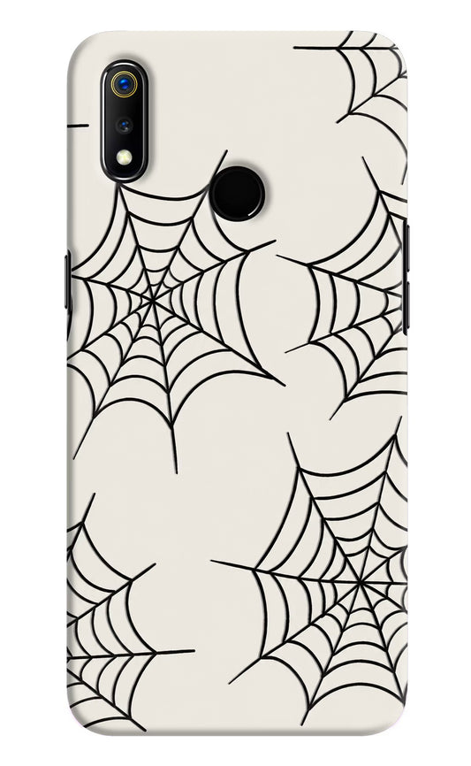 Spider Web Realme 3 Hard Case Back Cover by Casekaro