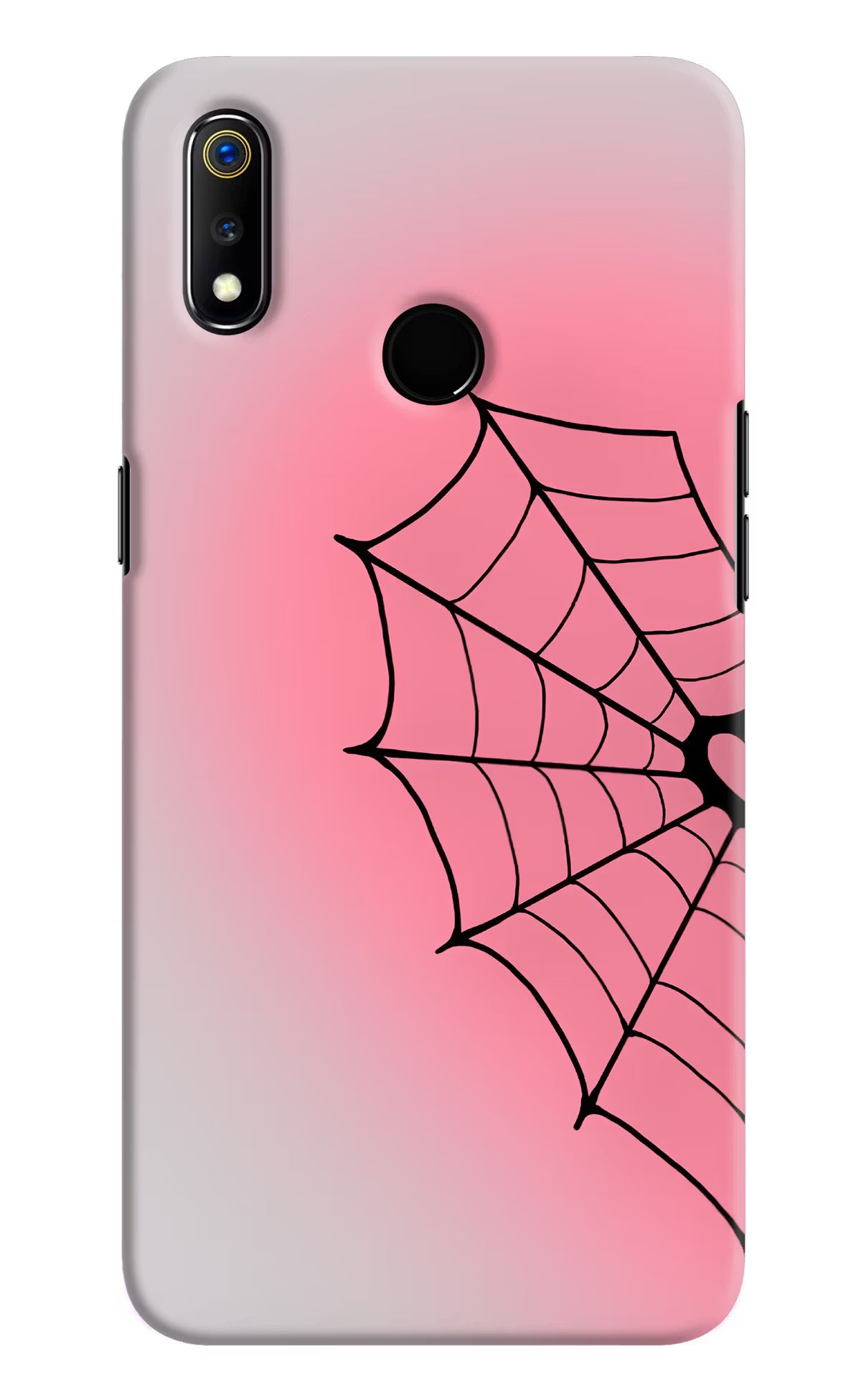 Pink Web Realme 3 Back Cover
