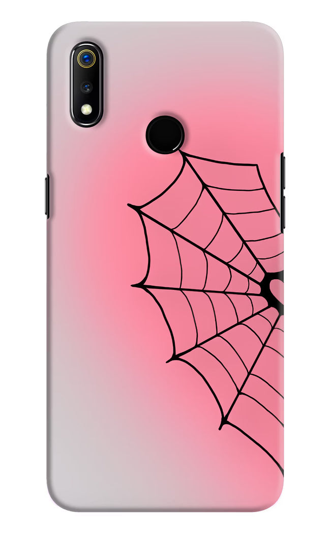 Pink Web Realme 3 Hard Case Back Cover by Casekaro