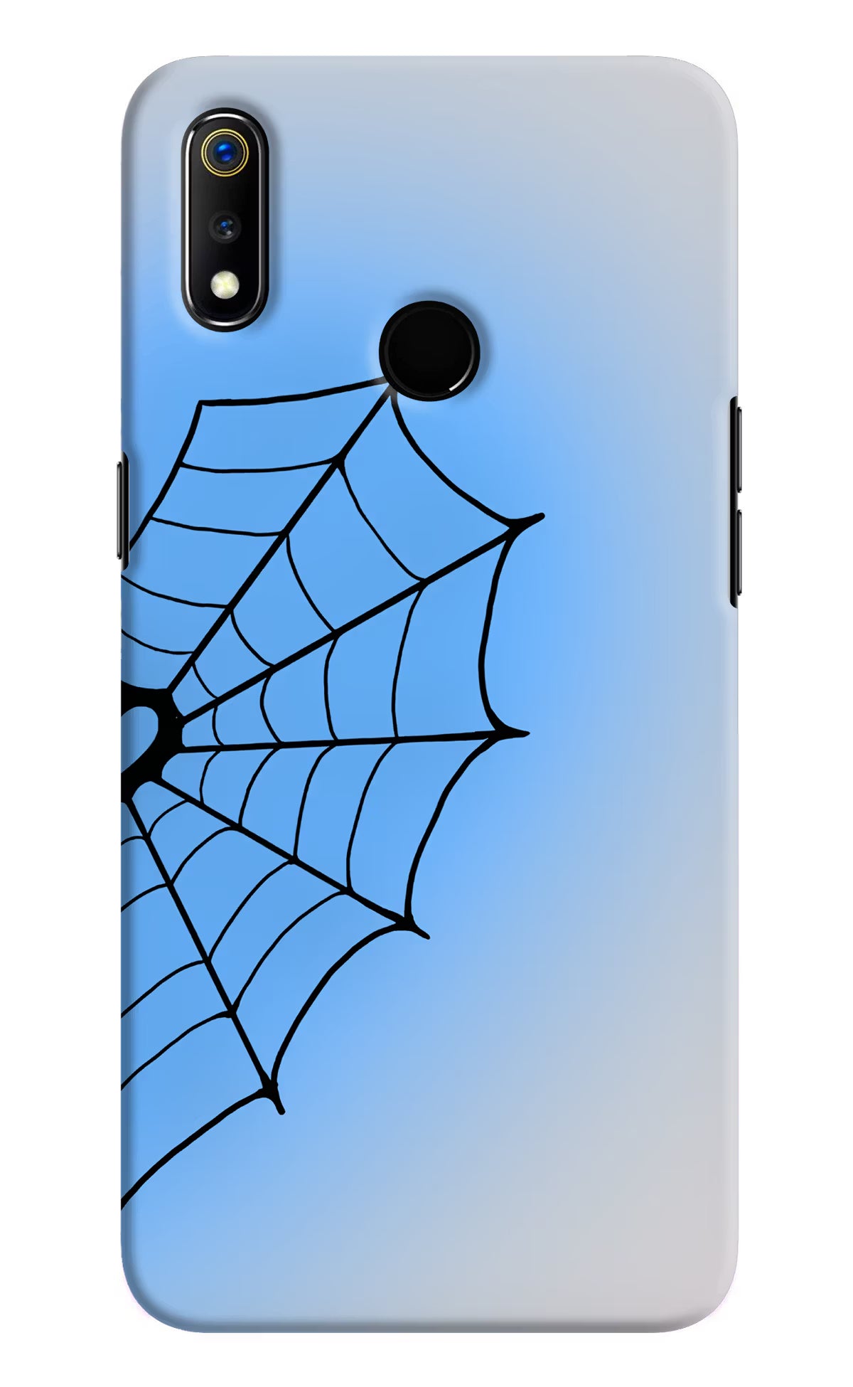 Blue Web Realme 3 Back Cover
