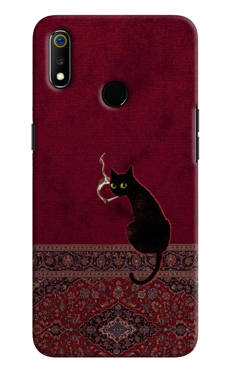 Midnight Cat Realme 3 Back Cover, Hard case