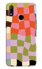 Wavy Grid Realme 3 Hard Case Back Cover by Casekaro