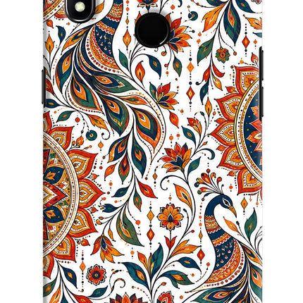 White Mayura Realme 3 Hard Case Back Cover by Casekaro