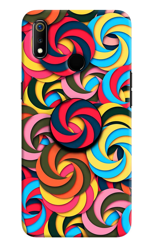 Spiral Pattern Realme 3 Pop Case by Casekaro