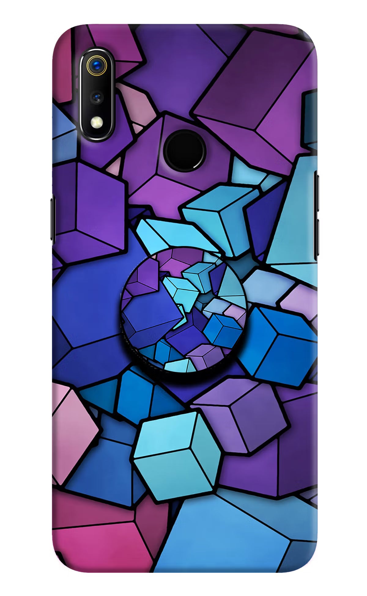 Cubic Abstract Realme 3 Pop Case by Casekaro