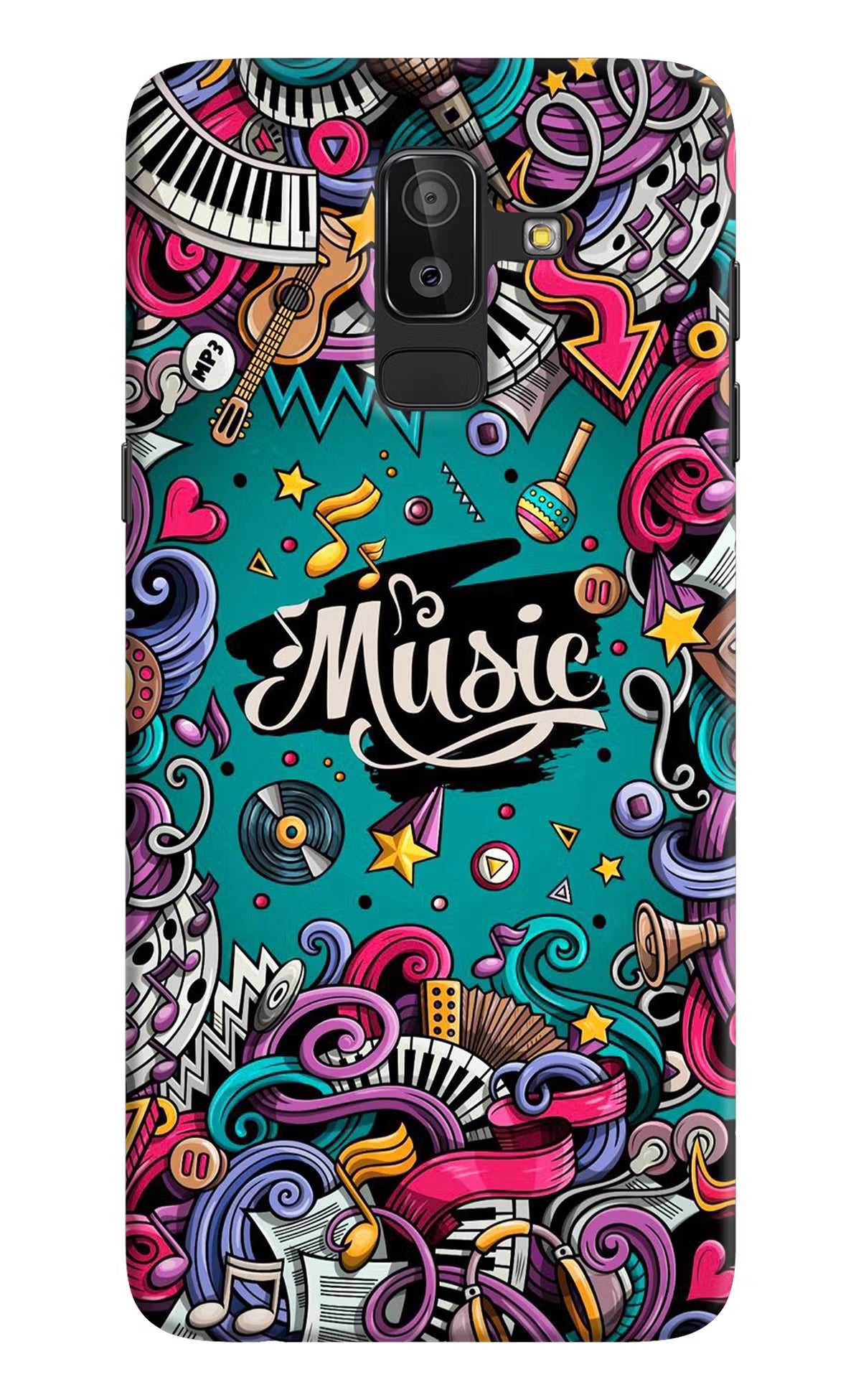 Music Graffiti Samsung On8 2018 Hard Case Back Cover by Casekaro
