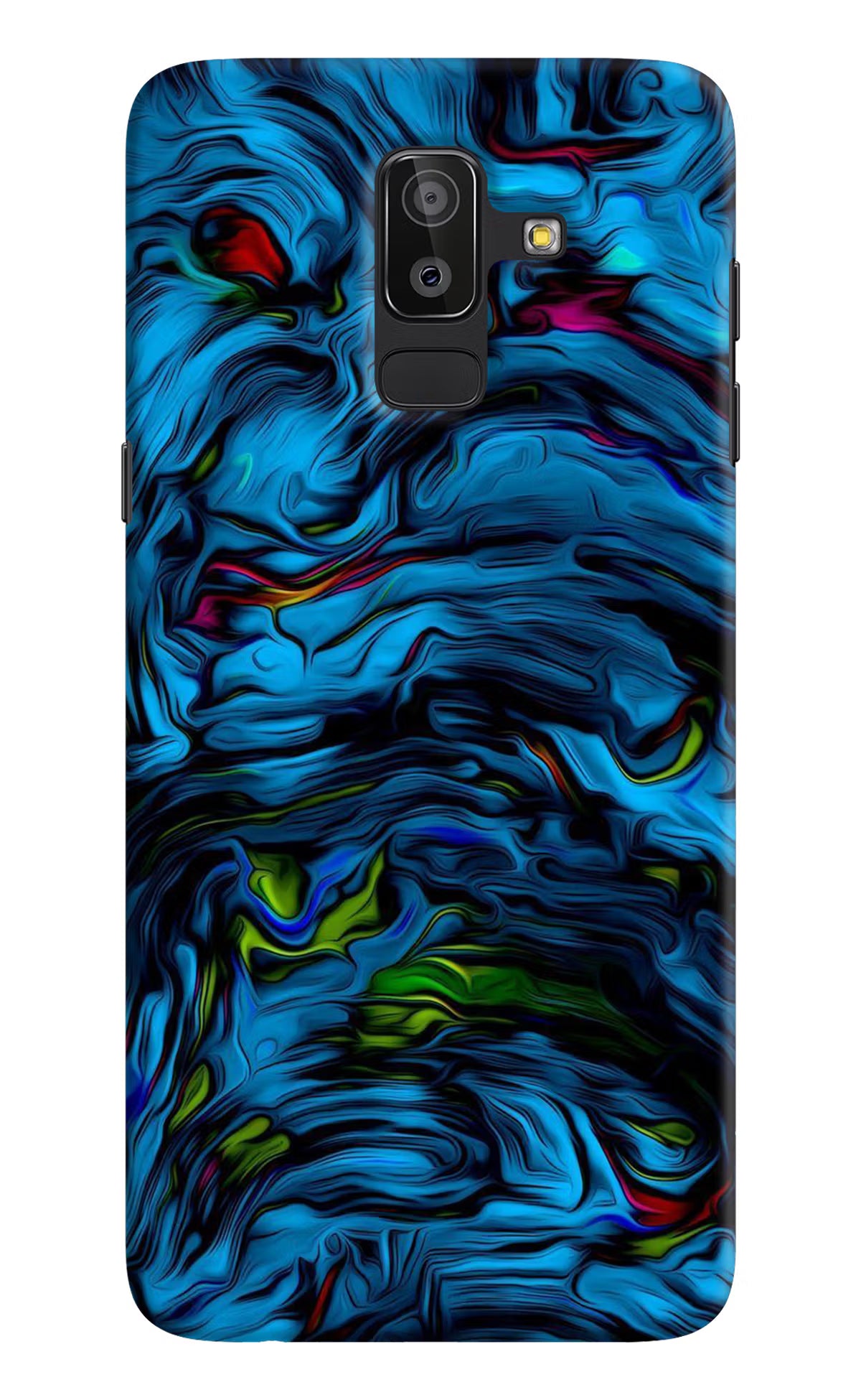Dark Blue Abstract Samsung On8 2018 Hard Case Back Cover by Casekaro