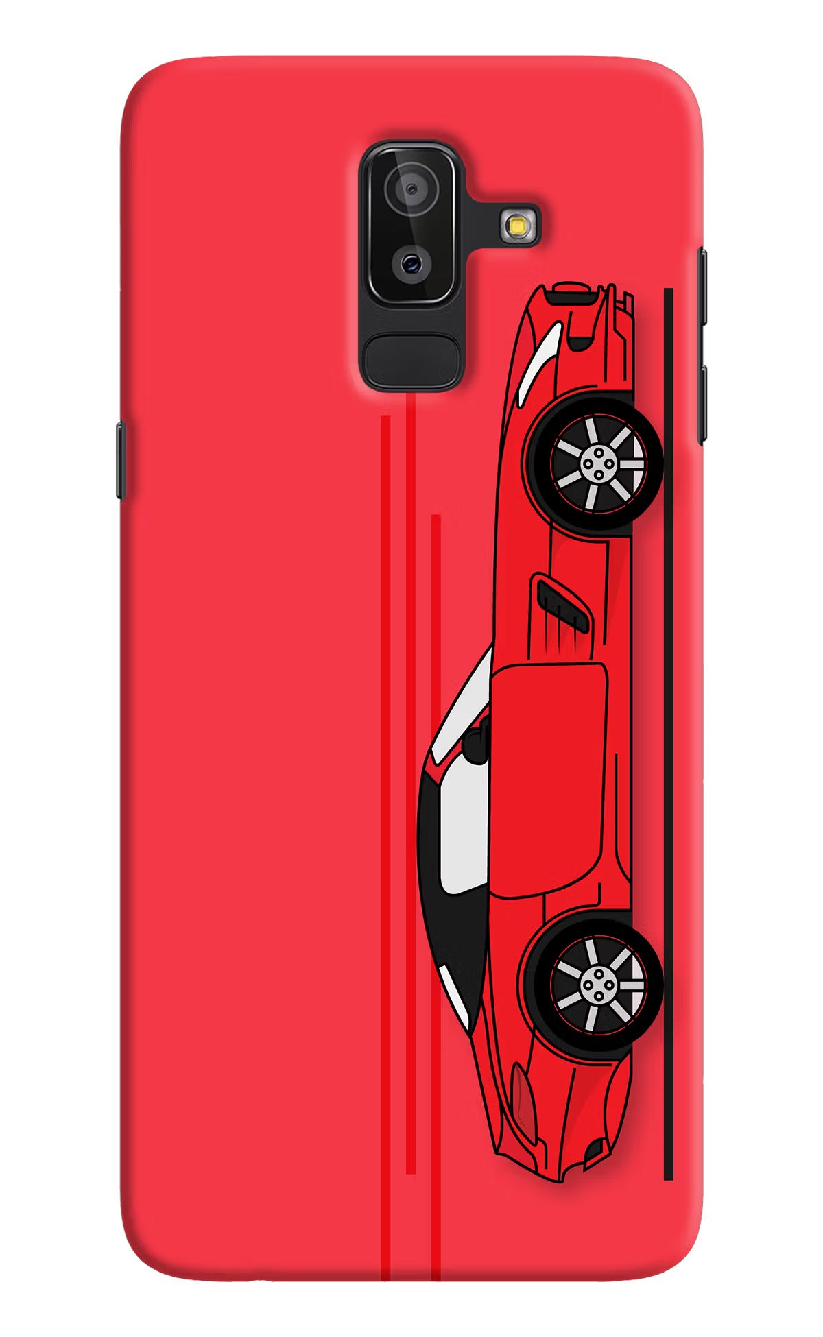 Red Velocity Samsung On8 2018 Hard Case Back Cover by Casekaro