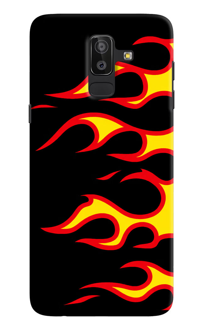 Side Sweep Flames Samsung On8 2018 Hard Case Back Cover by Casekaro