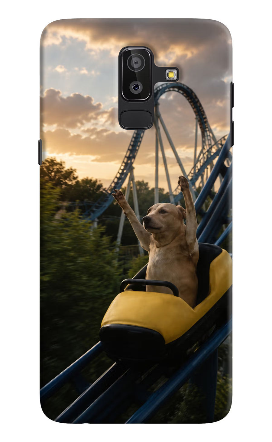 Rollercoaster Dog Samsung On8 2018 Back Cover, Hard case