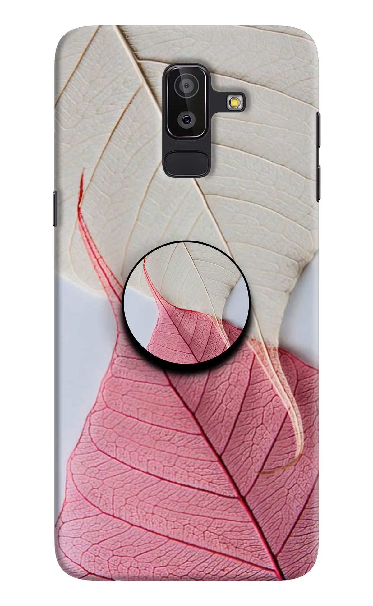 White Pink Leaf Samsung On8 2018 Pop Case by Casekaro
