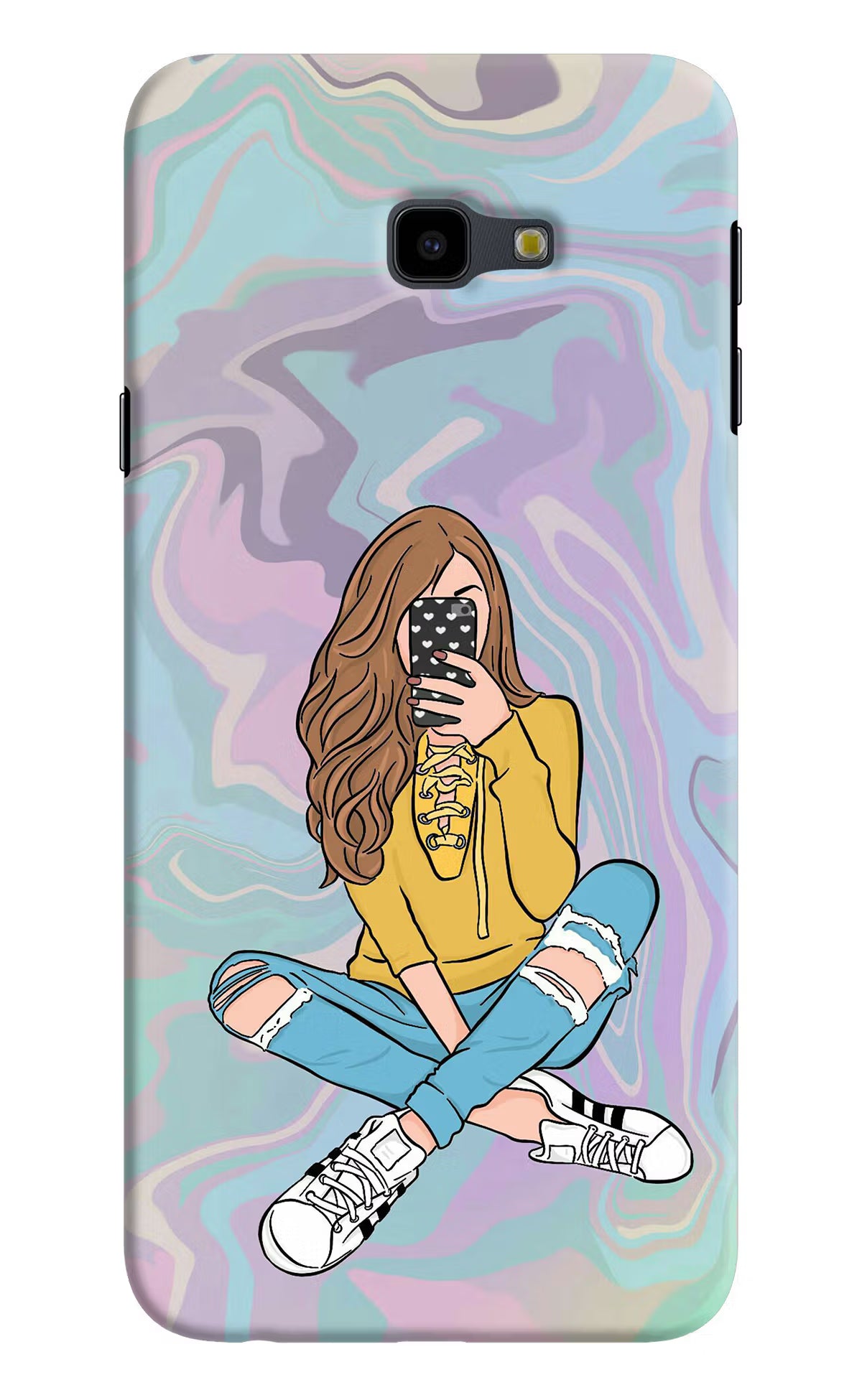 Selfie Girl Samsung J4 Plus Hard Case Back Cover by Casekaro