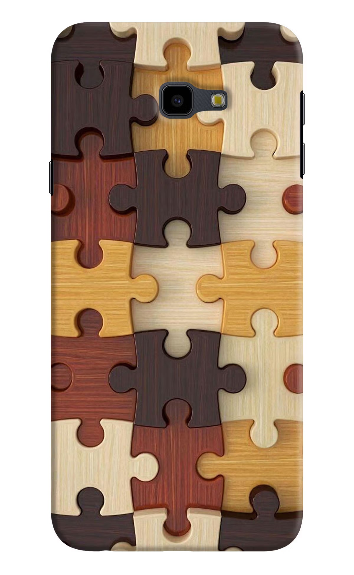 Wooden Puzzle Samsung J4 Plus Hard Case Back Cover by Casekaro
