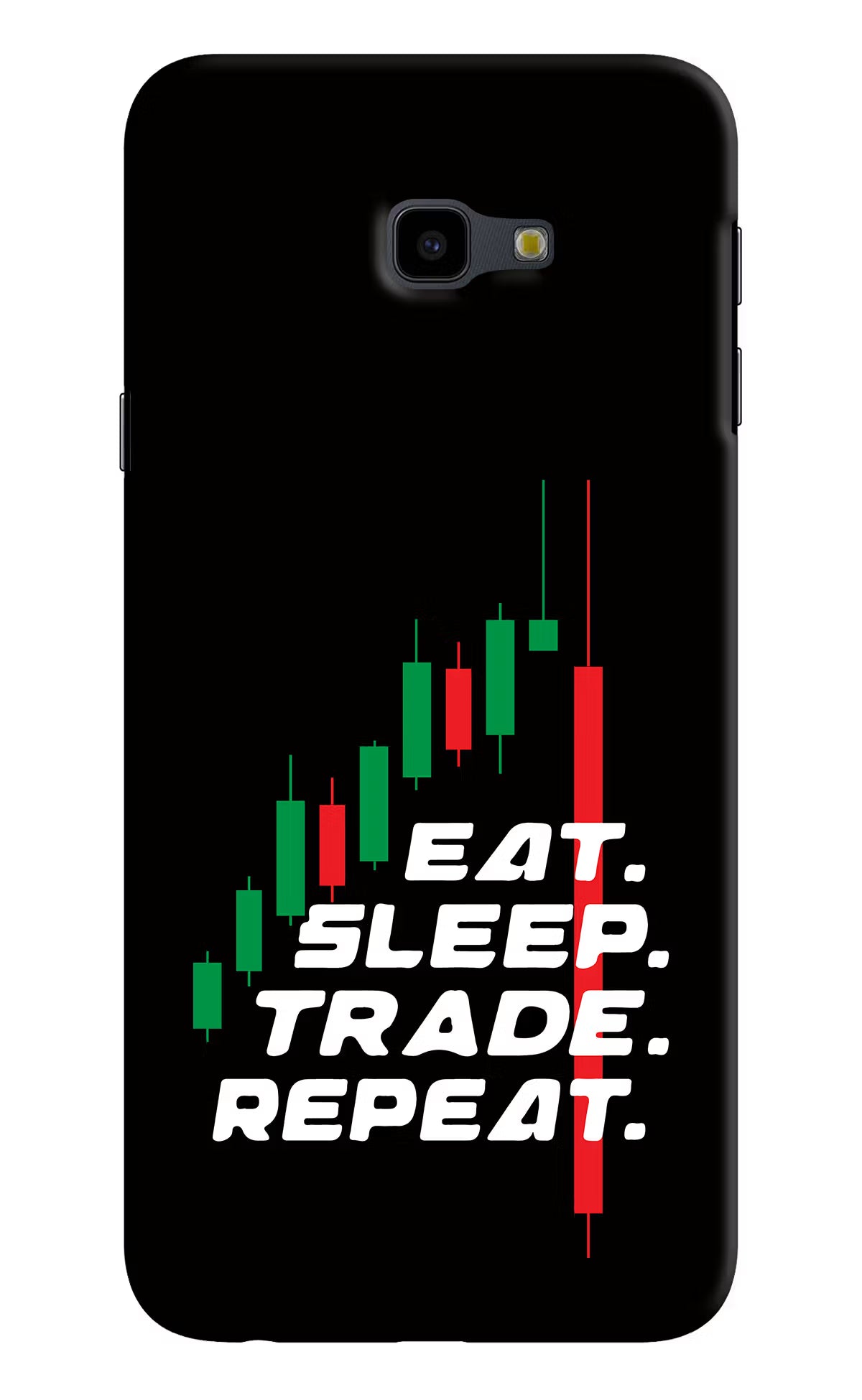 Eat Sleep Trade Repeat Samsung J4 Plus Hard Case Back Cover by Casekaro