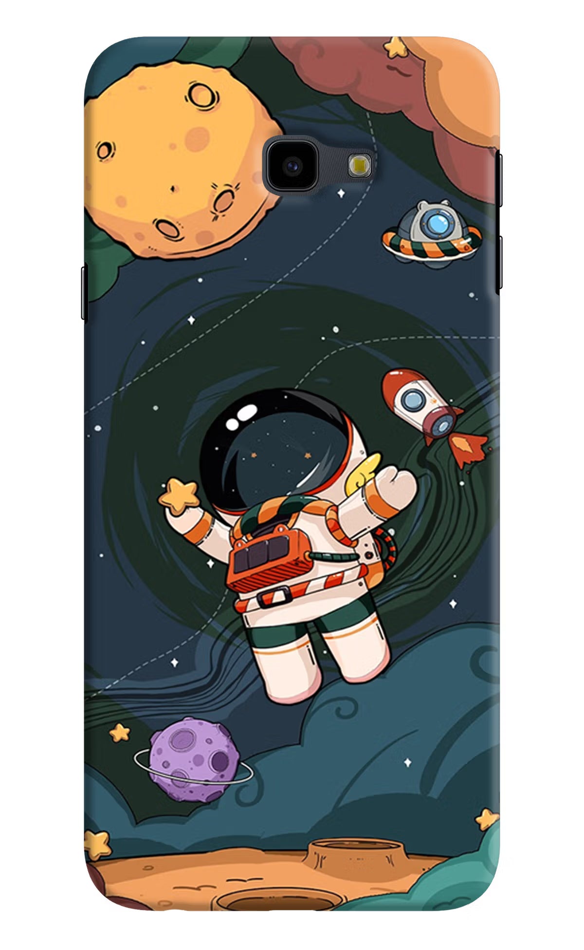 Cartoon Astronaut Samsung J4 Plus Hard Case Back Cover by Casekaro