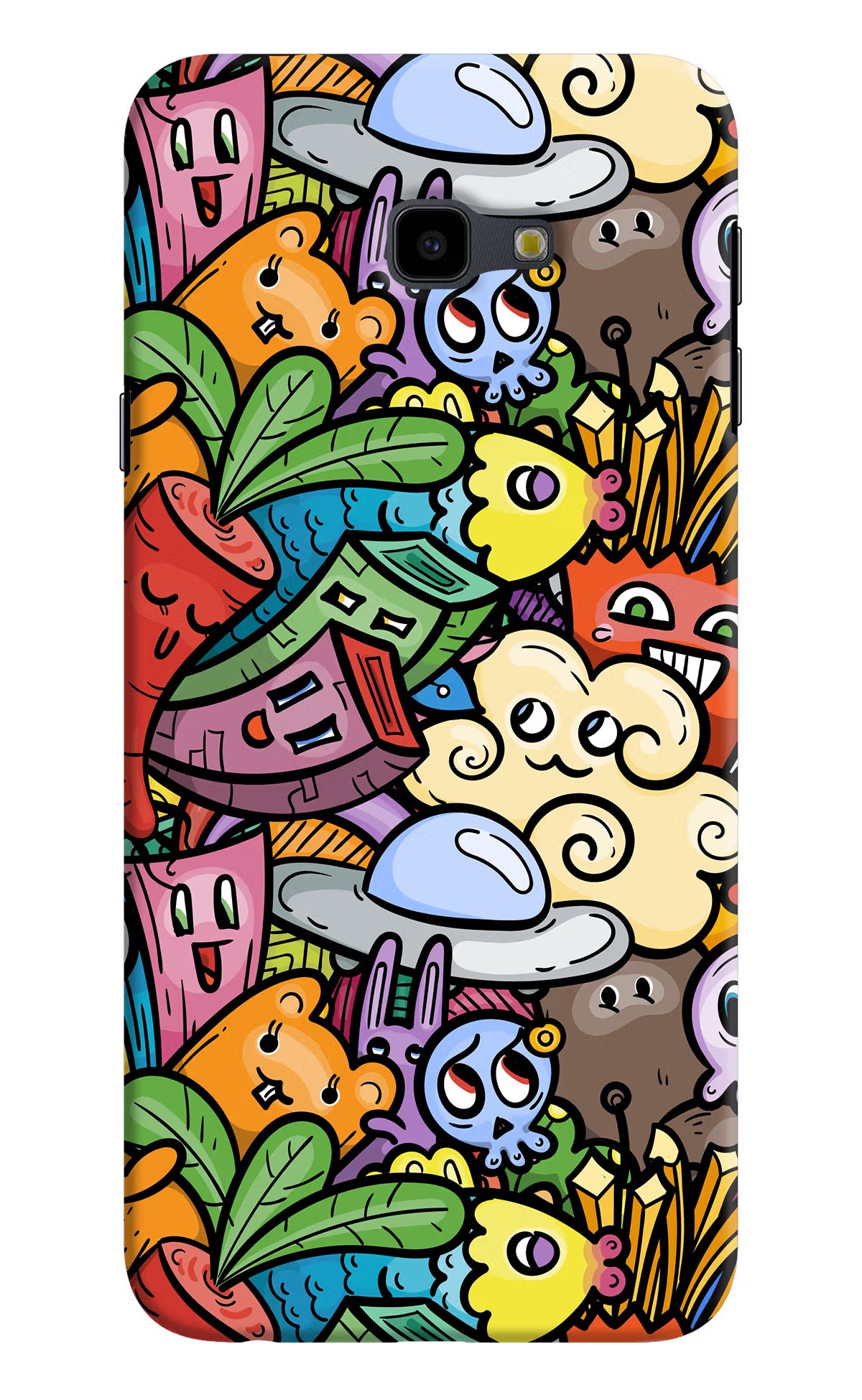 Veggie Doodle Samsung J4 Plus Hard Case Back Cover by Casekaro