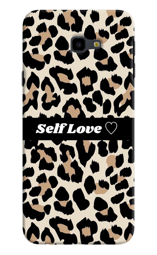 Leopard Print Self Love Samsung J4 Plus Hard Case Back Cover by Casekaro