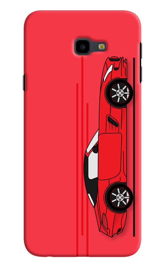 Red Velocity Samsung J4 Plus Hard Case Back Cover by Casekaro