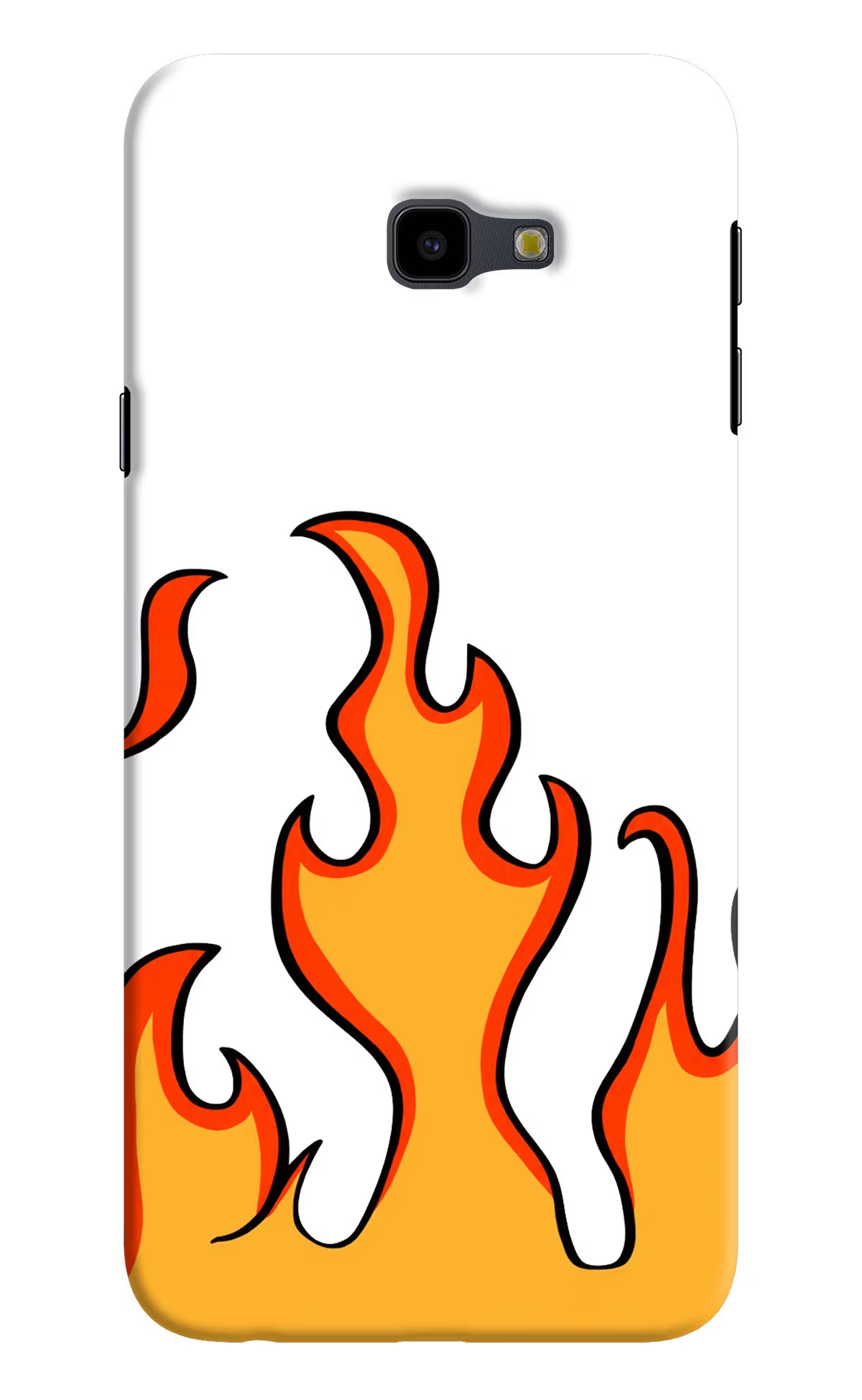 Fired Up – White Samsung J4 Plus Hard Case Back Cover by Casekaro