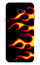 Side Sweep Flames Samsung J4 Plus Hard Case Back Cover by Casekaro