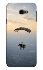 Skydiving Cow Samsung J4 Plus Hard Case Back Cover by Casekaro