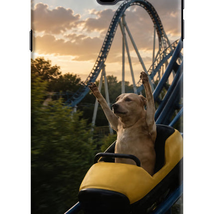 Rollercoaster Dog Samsung J4 Plus Hard Case Back Cover by Casekaro