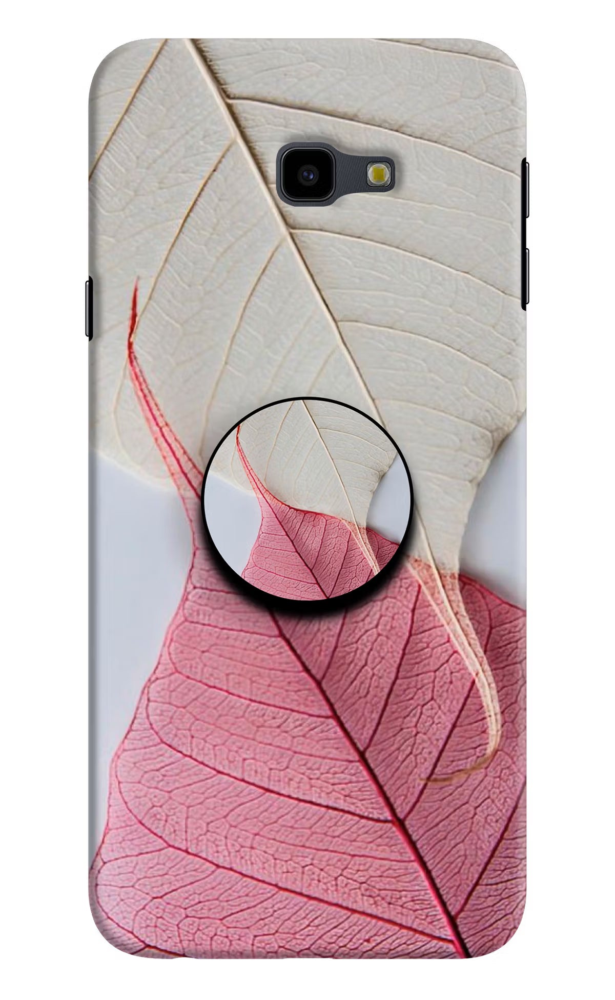White Pink Leaf Samsung J4 Plus Pop Case by Casekaro