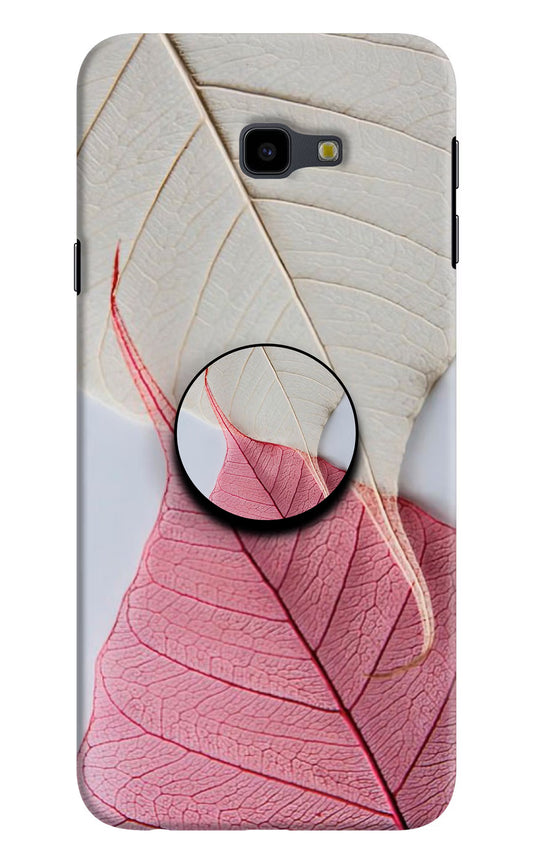 White Pink Leaf Samsung J4 Plus Pop Case by Casekaro