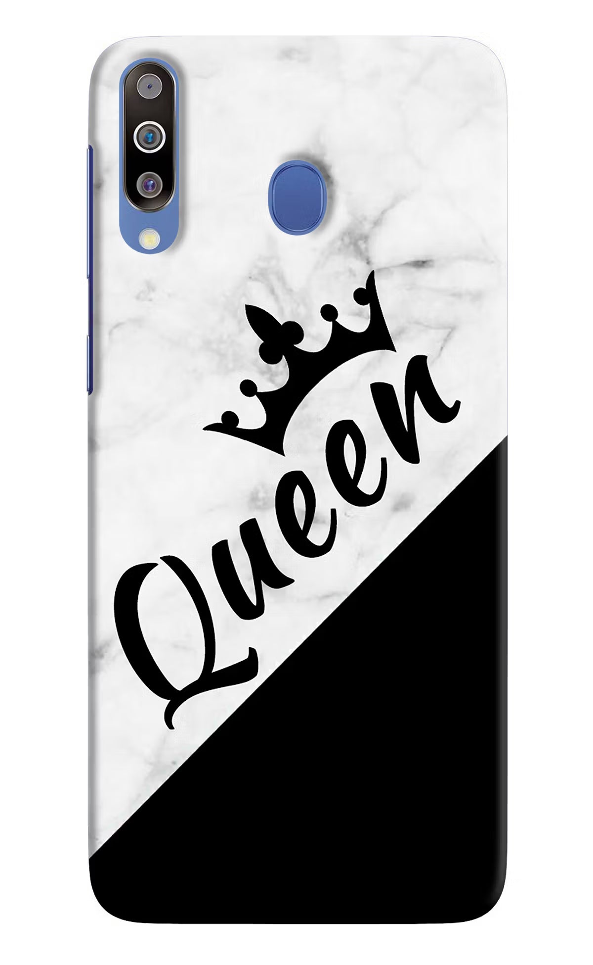 Queen Samsung M30/A40s Hard Case Back Cover by Casekaro