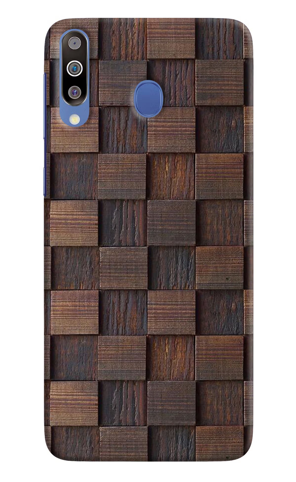 Wooden Cube Design Samsung M30/A40s Hard Case Back Cover by Casekaro
