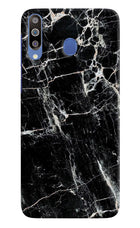 Black Marble Texture Samsung M30/A40s Hard Case Back Cover by Casekaro