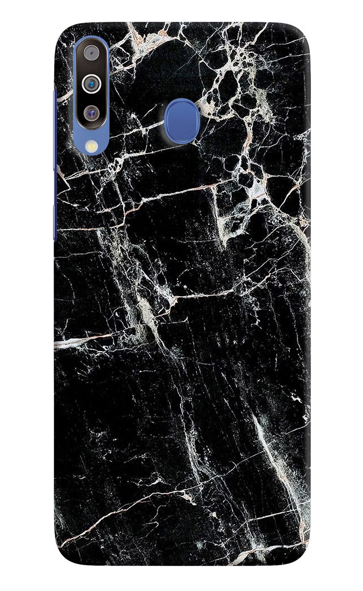 Black Marble Texture Samsung M30/A40s Hard Case Back Cover by Casekaro