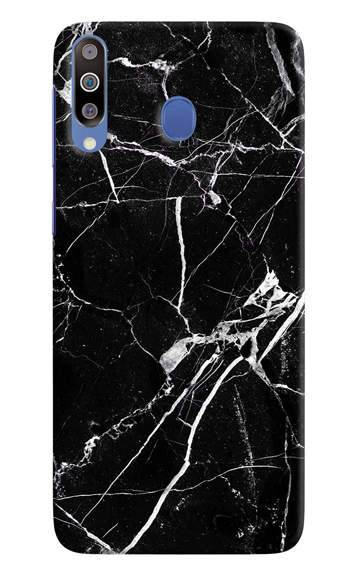 Black Marble Pattern Samsung M30/A40s Hard Case Back Cover by Casekaro