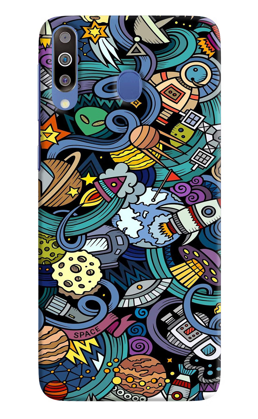 Space Abstract Samsung M30/A40s Back Cover, Hard case