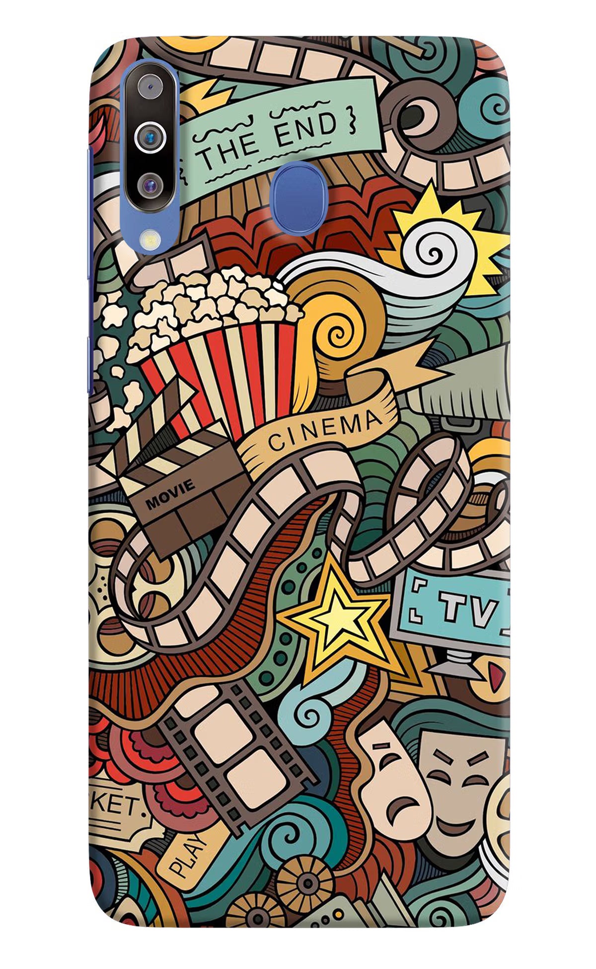 Cinema Abstract Samsung M30/A40s Hard Case Back Cover by Casekaro