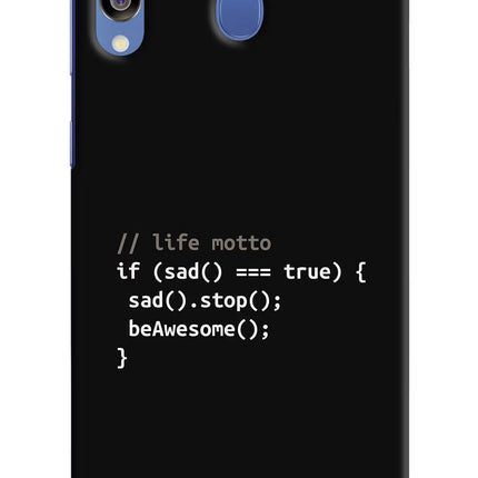 Life Motto Code Samsung M30/A40s Hard Case Back Cover by Casekaro