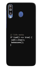 Life Motto Code Samsung M30/A40s Hard Case Back Cover by Casekaro