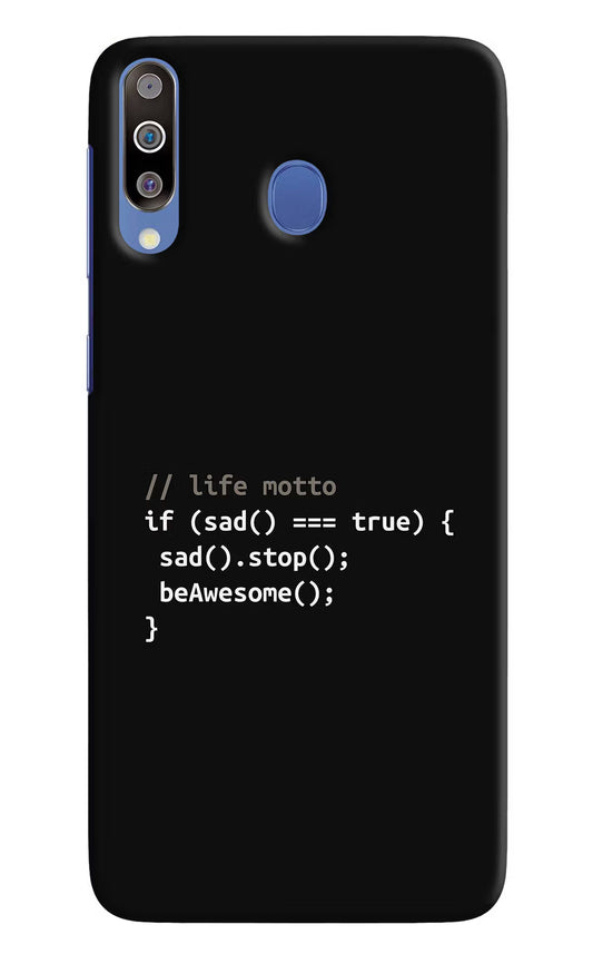 Life Motto Code Samsung M30/A40s Hard Case Back Cover by Casekaro
