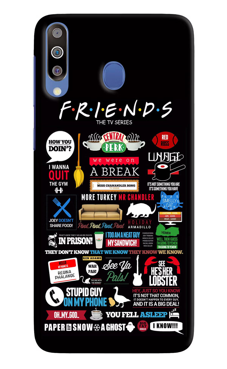 FRIENDS Samsung M30/A40s Back Cover, Hard case