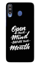 Open Your Mind Before Your Mouth Samsung M30/A40s Hard Case Back Cover by Casekaro