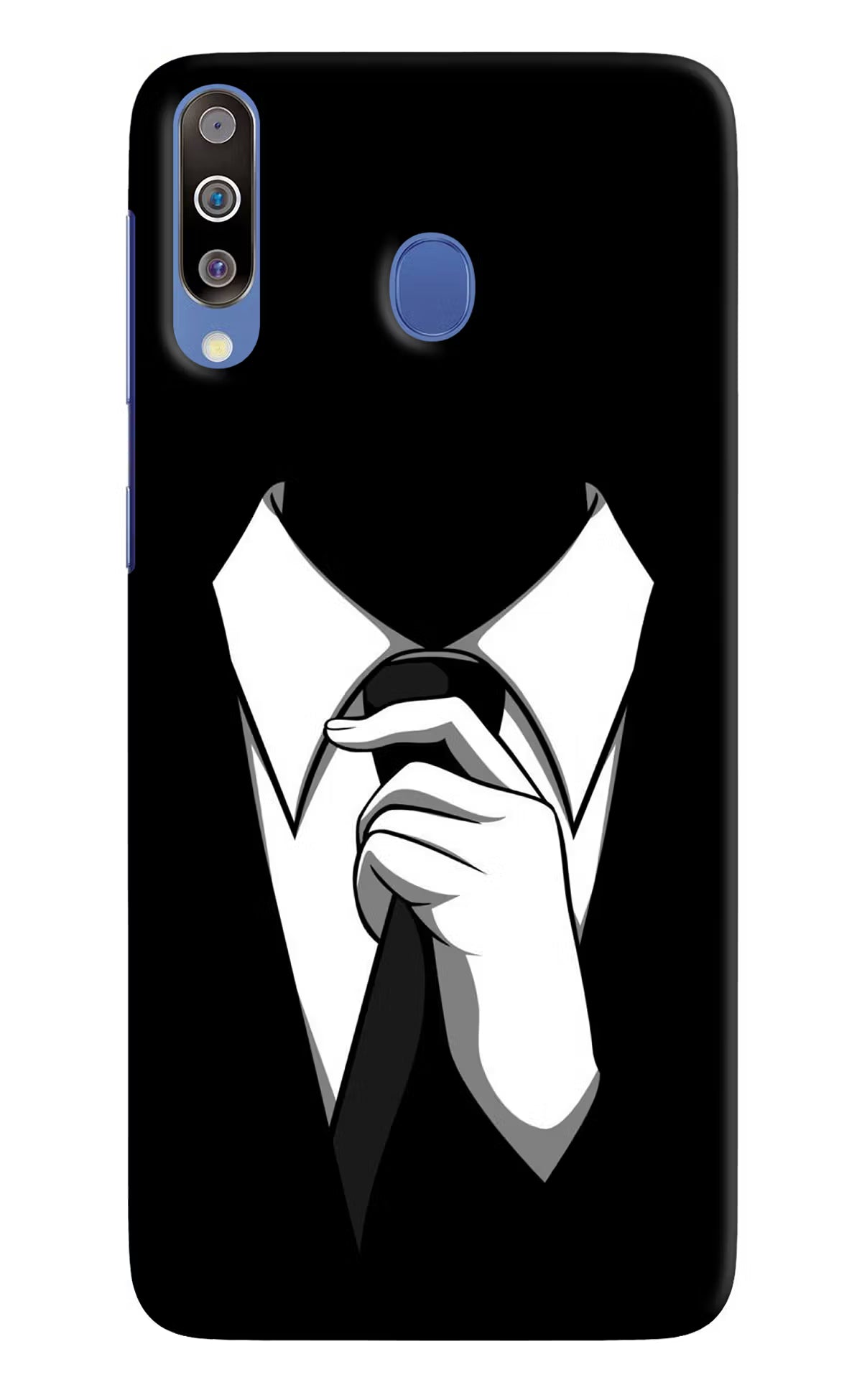 Black Tie Samsung M30/A40s Hard Case Back Cover by Casekaro