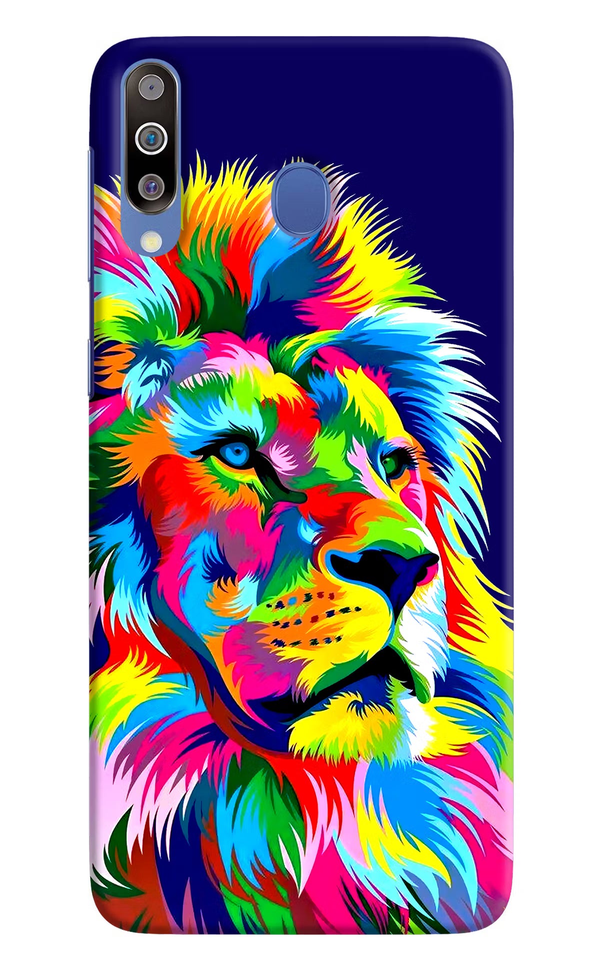 Vector Art Lion Samsung M30/A40s Hard Case Back Cover by Casekaro