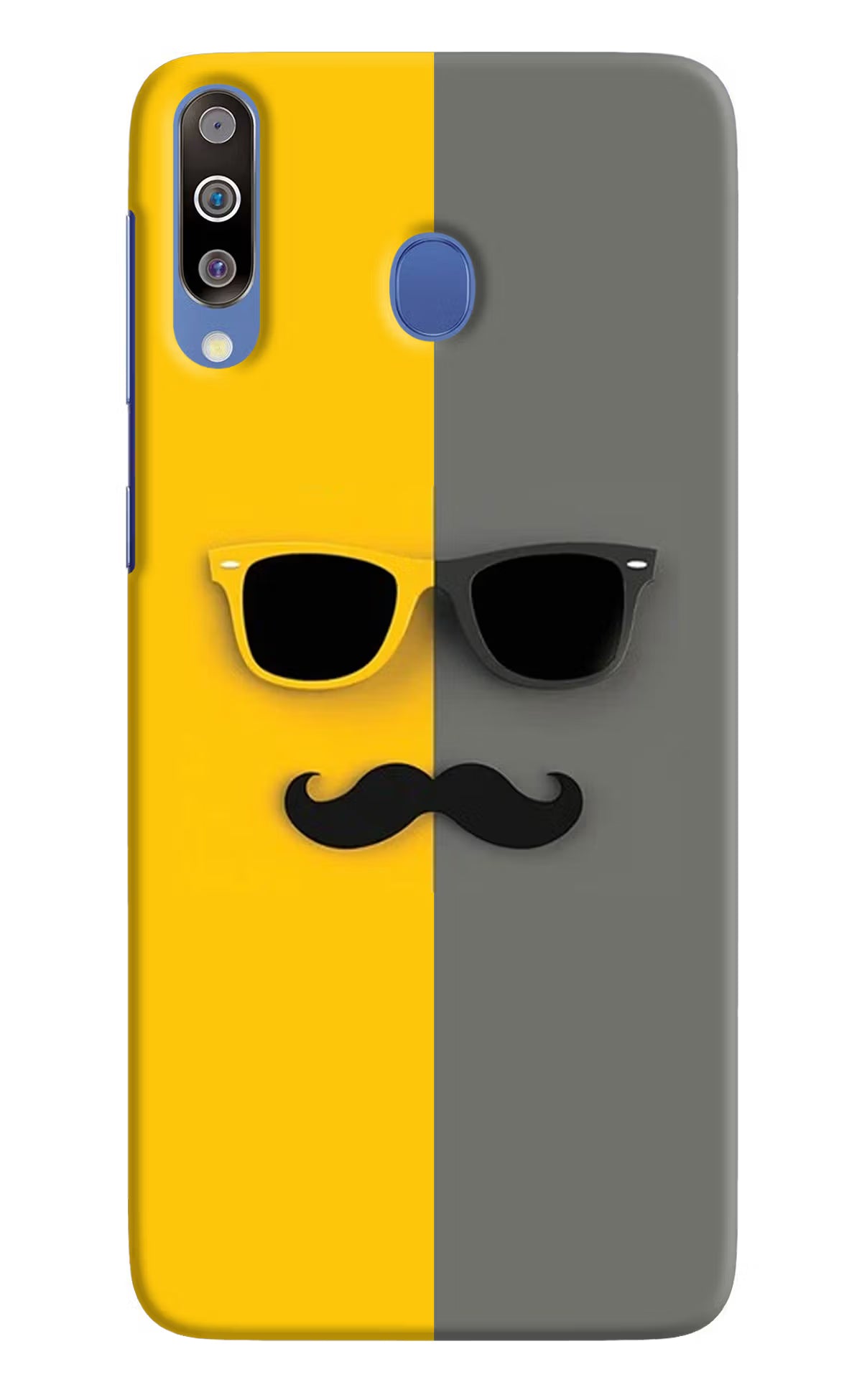 Sunglasses with Mustache Samsung M30/A40s Hard Case Back Cover by Casekaro