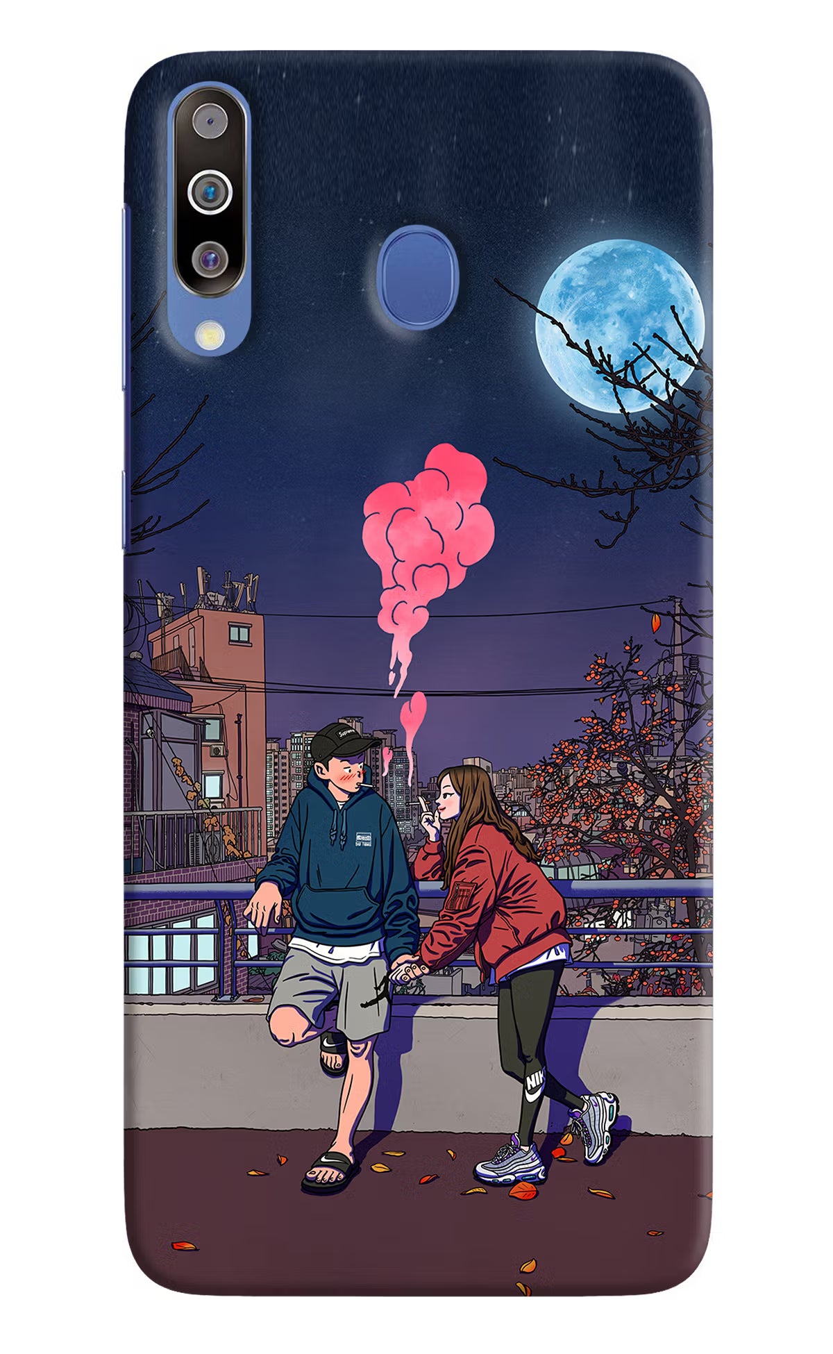 Chilling Couple Samsung M30/A40s Hard Case Back Cover by Casekaro