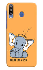 High On Music Samsung M30/A40s Hard Case Back Cover by Casekaro