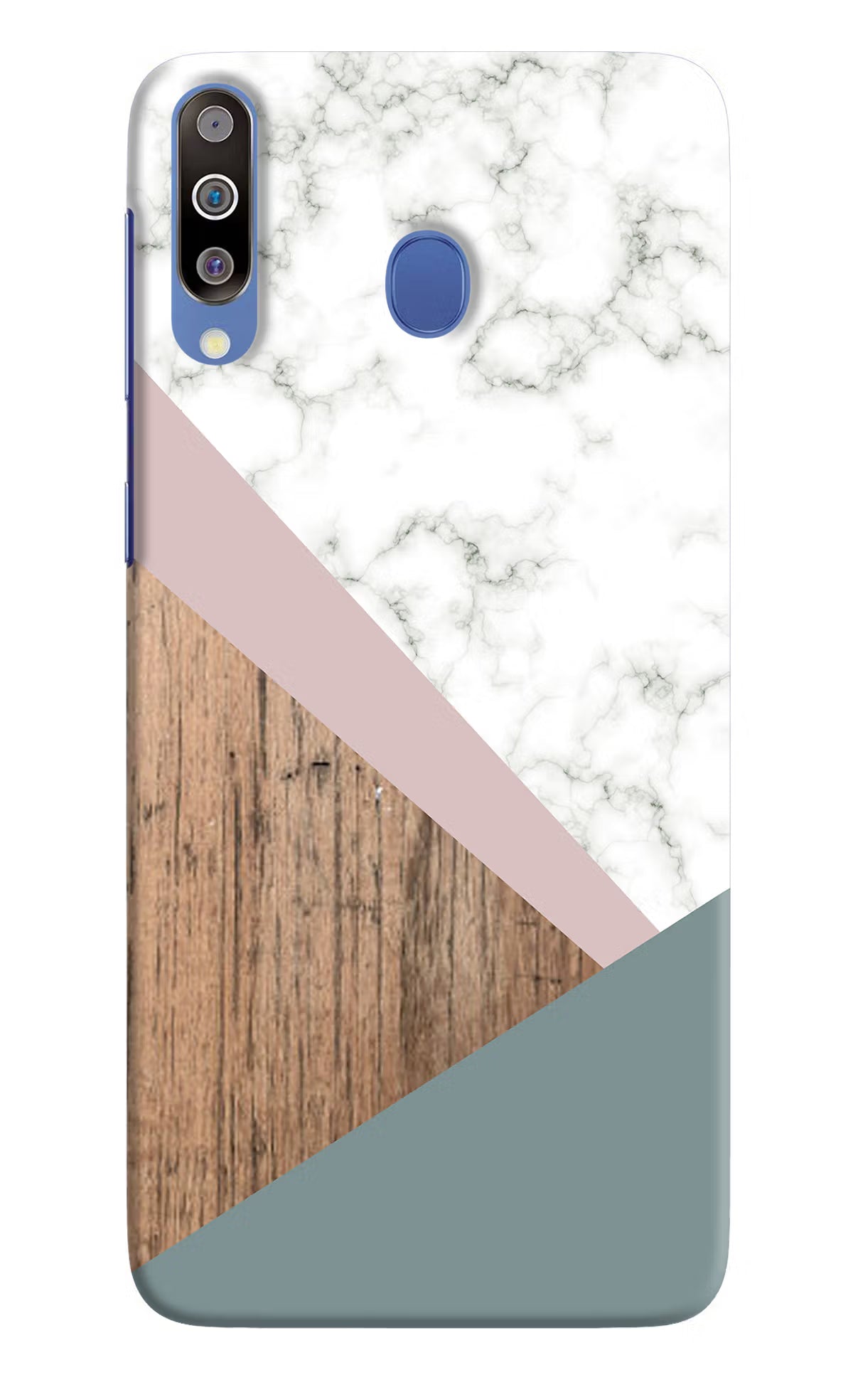 Marble wood Abstract Samsung M30/A40s Hard Case Back Cover by Casekaro