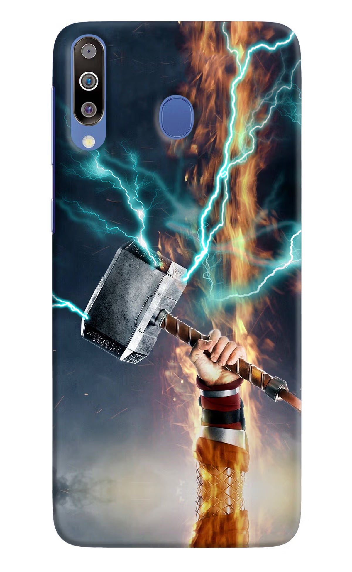 Thor Hammer Mjolnir Samsung M30/A40s Hard Case Back Cover by Casekaro