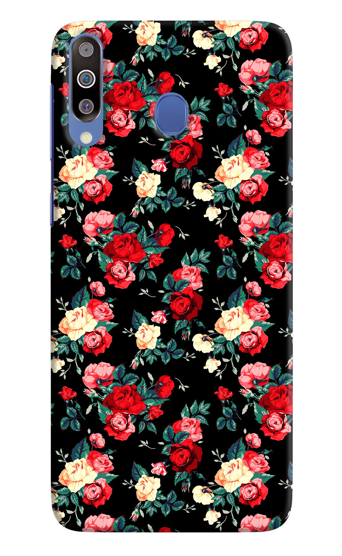 Rose Pattern Samsung M30/A40s Hard Case Back Cover by Casekaro